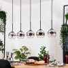 Koyoto hanging light, globe light, pendant light Ecru, black, 5-light sources