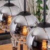 Koyoto hanging light, globe light, pendant light Ecru, black, 5-light sources