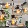 Koyoto ceiling light, globe light gold, black, 5-light sources