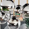 Koyoto ceiling light, globe light gold, black, 5-light sources