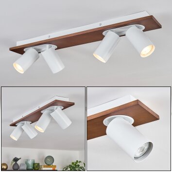 Dalan ceiling light, ceiling spotlight LED Ecru, white, 4-light sources