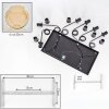 Koyoto hanging light, globe light, pendant light Amber, 6-light sources
