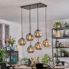 Ripoll hanging light, globe light, pendant light Smoke-coloured, 6-light sources