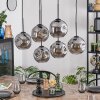 Ripoll hanging light, globe light, pendant light Smoke-coloured, 6-light sources