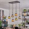 Koyoto hanging light, globe light, pendant light Smoke-coloured, 6-light sources