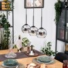 Koyoto hanging light, globe light, pendant light Ecru, black, 3-light sources