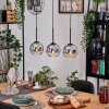 Koyoto hanging light, globe light, pendant light Ecru, black, 3-light sources