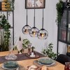 Koyoto hanging light, globe light, pendant light Ecru, black, 3-light sources
