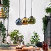 Koyoto hanging light, globe light, pendant light Ecru, black, 3-light sources
