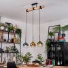 Koyoto hanging light, globe light, pendant light Ecru, black, 3-light sources