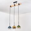 Koyoto hanging light, globe light, pendant light Ecru, black, 3-light sources