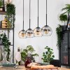 Koyoto hanging light, globe light, pendant light Ecru, black, 4-light sources