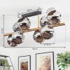 Ripoll ceiling light, globe light gold, black, 8-light sources