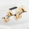 Ripoll ceiling light, globe light gold, black, 8-light sources