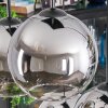 Koyoto hanging light, globe light, pendant light chrome, clear, Smoke-coloured, 6-light sources