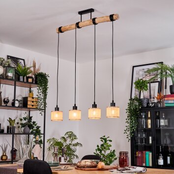Sabadim hanging light, pendant light Ecru, black, 4-light sources
