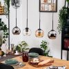 Koyoto hanging light, globe light, pendant light Ecru, black, 4-light sources
