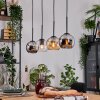 Koyoto hanging light, globe light, pendant light Ecru, black, 4-light sources