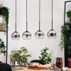 Koyoto hanging light, globe light, pendant light Ecru, black, 4-light sources