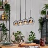 Koyoto hanging light, globe light, pendant light Ecru, black, 4-light sources