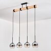 Koyoto hanging light, globe light, pendant light Ecru, black, 4-light sources