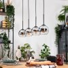 Koyoto hanging light, globe light, pendant light Ecru, black, 4-light sources