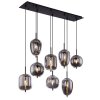 Pendant Light Globo BLACKY black, 8-light sources