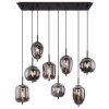 Pendant Light Globo BLACKY black, 8-light sources