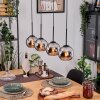 Koyoto hanging light, globe light, pendant light Ecru, black, 4-light sources