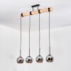 Koyoto hanging light, globe light, pendant light Ecru, black, 4-light sources
