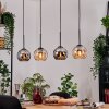 Koyoto hanging light, globe light, pendant light Ecru, black, 4-light sources
