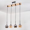 Koyoto hanging light, globe light, pendant light Ecru, black, 4-light sources