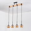Koyoto hanging light, globe light, pendant light Ecru, black, 4-light sources