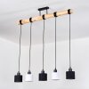 Bassagoda hanging light, pendant light Ecru, black, 5-light sources