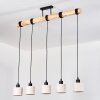 Bassagoda hanging light, pendant light Ecru, black, 5-light sources