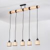 Sabadim hanging light, pendant light Ecru, black, 5-light sources