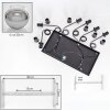 Koyoto hanging light, globe light, pendant light clear, Smoke-coloured, 6-light sources