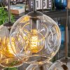 Ripoll hanging light, globe light, pendant light Amber, clear, Smoke-coloured, 6-light sources