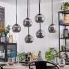 Ripoll hanging light, globe light, pendant light Smoke-coloured, 6-light sources