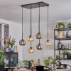 Ripoll hanging light, globe light, pendant light Amber, Smoke-coloured, 6-light sources