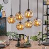Ripoll hanging light, globe light, pendant light Amber, 6-light sources
