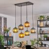 Koyoto hanging light, globe light, pendant light blue, gold, green, coppery, 6-light sources
