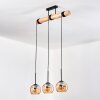Koyoto hanging light, globe light, pendant light Ecru, black, 3-light sources