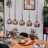 Koyoto hanging light, globe light, pendant light Ecru, black, 5-light sources