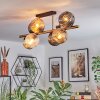 Ripoll ceiling light, globe light gold, black, 8-light sources