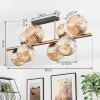 Ripoll ceiling light, globe light gold, black, 8-light sources