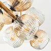Ripoll ceiling light, globe light gold, black, 8-light sources