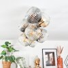 Ripoll ceiling light, globe light gold, black, 8-light sources