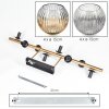 Ripoll ceiling light, globe light gold, black, 8-light sources
