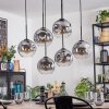 Ripoll hanging light, globe light, pendant light clear, Smoke-coloured, 6-light sources